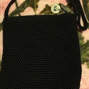 The Sak crochet purse Euc in black